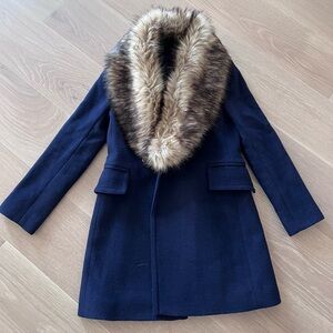 Club Monaco Navy Wool Coat